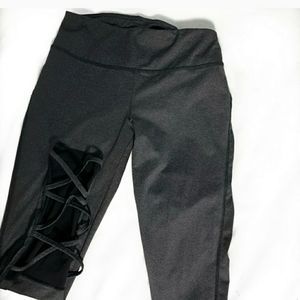 Old Navy Grey Mesh Exercise Leggings